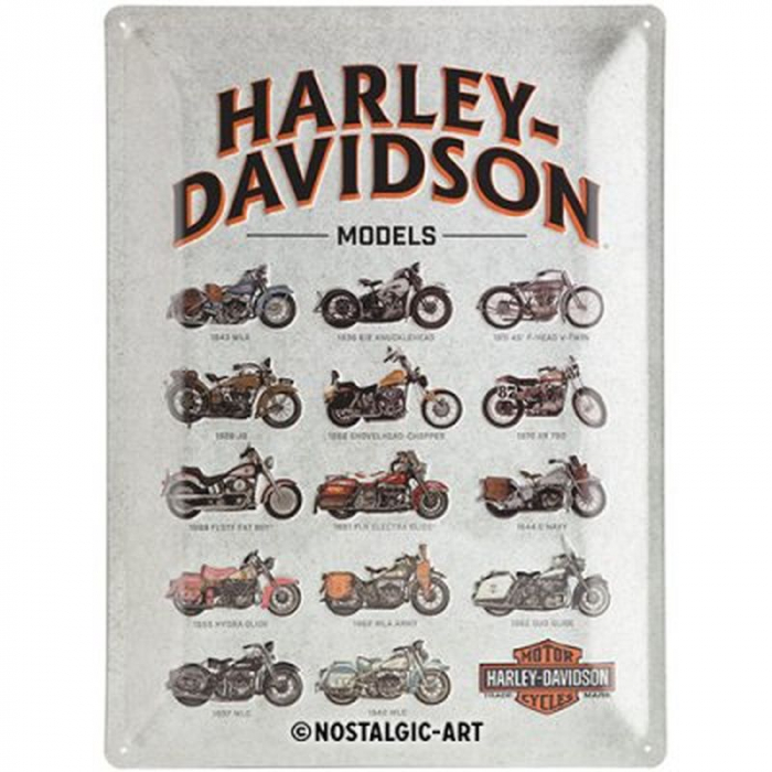 Blechschild Harley Modelle 1